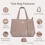 Classic Taupe Tote Bag for Women | Versatile Everyday Shoulder Bag