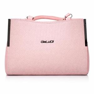 Blush Pink Structured Handbag for Women | Faux Leather Shoulder Tote