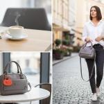 Women’s Small Grey Handbag with Sling Strap – Mini Everyday Shoulder Bag