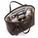 Premium Quilted Faux Leather Shoulder Tote – Brown | Women’s Luxury Handbag