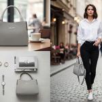 Dark Brown Women’s Handbag Elegant Tote Bag for Office Travel and Daily Use