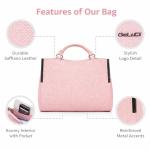 Blush Pink Structured Handbag for Women | Faux Leather Shoulder Tote