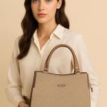 Dark Brown Women’s Handbag Elegant Tote Bag for Office Travel and Daily Use