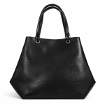 Stylish Women?s Black Tote Bag with Textured Finish | Shoulder Handbag for Office & Daily Use