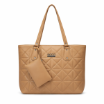 Pink Textured Tote Handbag