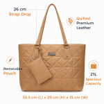 Pink Textured Tote Handbag