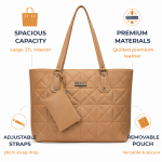 Pink Textured Tote Handbag