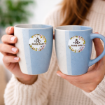 eramic Mug Set of 2 Matching Coffee Cups Premium Ceramic Tea Coffee Mug Set for Home Kitchen Office Stylish Drinking Cups for Tea Coffee Milk Hot Beverages | Blue
