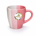 Ceramic Mug Set of 2 Matching Coffee Cups Premium Ceramic Tea Coffee Mug Set for Home Kitchen Office Stylish Drinking Cups for Tea Coffee Milk Hot Beverages | Pink