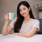 Ceramic Tea Set with Kettle and 6 Square Shape Tea Cup Set with Teapot Stylish Drinkware Set for Tea Coffee Serving Home Kitchen Dining Table Gift Set | Blue