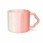 Ceramic Tea Mug & Bowl Gift Set (6 Tea Mugs + 2 Ceramic Bowls) Premium Quality Tea Cup Set for Home Kitchen Office Stylish Tea Coffee Serving Set with Gift Box | Pink