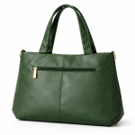 Women’s Sky Blue Soft PU Leather Shoulder Tote Bag with Double Handles, Spacious Handbag for Daily Use, Office, Travel & Casual Wear (Tote-Green)