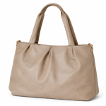 Women’s Sky Blue Soft PU Leather Shoulder Tote Bag with Double Handles, Spacious Handbag for Daily Use, Office, Travel & Casual Wear (Tote-Grey)