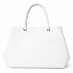 White Faux Leather Tote Bag for Women | Elegant Shoulder Handbag for Daily Use