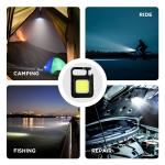 Rechargeable Mini COB LED Keychain Flashlight with Bottle Opener, Magnetic Base, Foldable Stand & Portable Emergency Work Light for Camping, Hiking, Car Repair and Outdoor Use