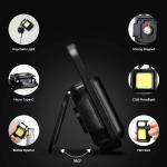 Rechargeable Mini COB LED Keychain Flashlight with Bottle Opener, Magnetic Base, Foldable Stand & Portable Emergency Work Light for Camping, Hiking, Car Repair and Outdoor Use