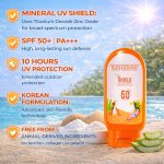 WINYFRED Skin Shield Sunscreen SPF 50 PA+++ with UVA/UVB Protection, Titanium Dioxide & Zinc Oxide Formula, Lightweight Non-Greasy Sunblock Cream for All Skin Types, 75gm