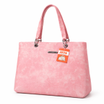 Pink Textured Tote Handbag for Women | Fashion Shoulder Bag for Everyday Use