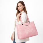 Pink Textured Tote Handbag for Women | Fashion Shoulder Bag for Everyday Use