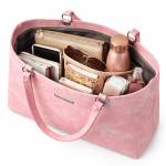 Pink Textured Tote Handbag for Women | Fashion Shoulder Bag for Everyday Use