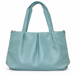 Women’s Sky Blue Soft PU Leather Shoulder Tote Bag with Double Handles, Spacious Handbag for Daily Use, Office, Travel & Casual Wear (Sky Blue)