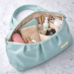 Women’s Sky Blue Soft PU Leather Shoulder Tote Bag with Double Handles, Spacious Handbag for Daily Use, Office, Travel & Casual Wear (Sky Blue)