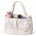 Women’s Sky Blue Soft PU Leather Shoulder Tote Bag with Double Handles, Spacious Handbag for Daily Use, Office, Travel & Casual Wear