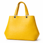 Yellow Croc-Textured Tote Handbag | Women?s Fashion Shoulder Bag